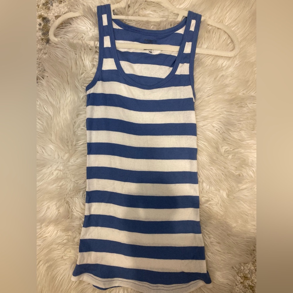 Small blue and white tank top